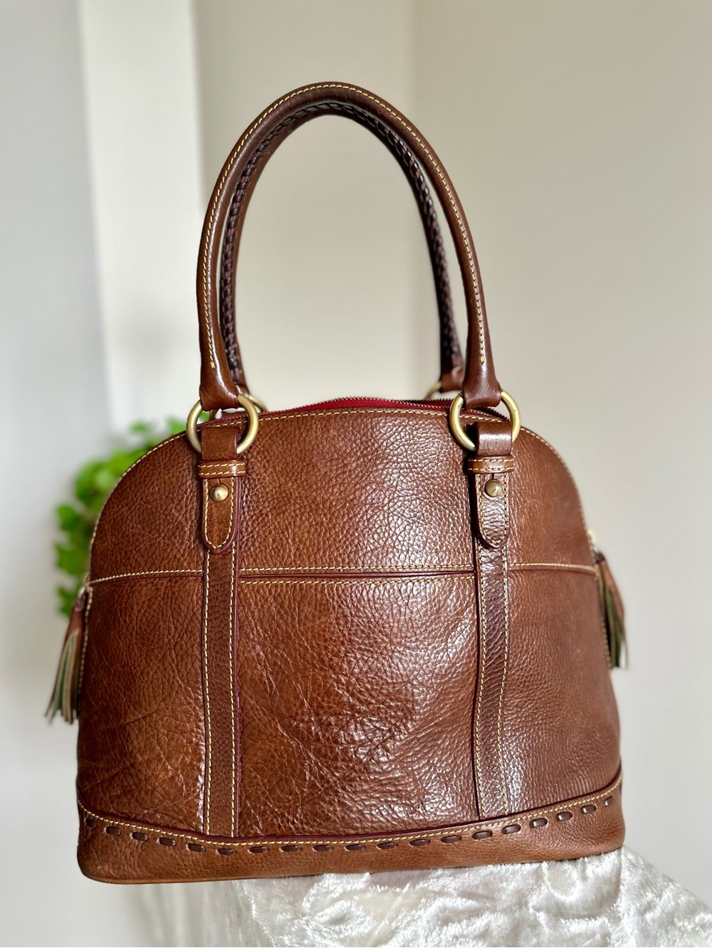 Dooney & Bourke Florentine Domed Front Pocket Shoulder Bag - Picture 9 of 15